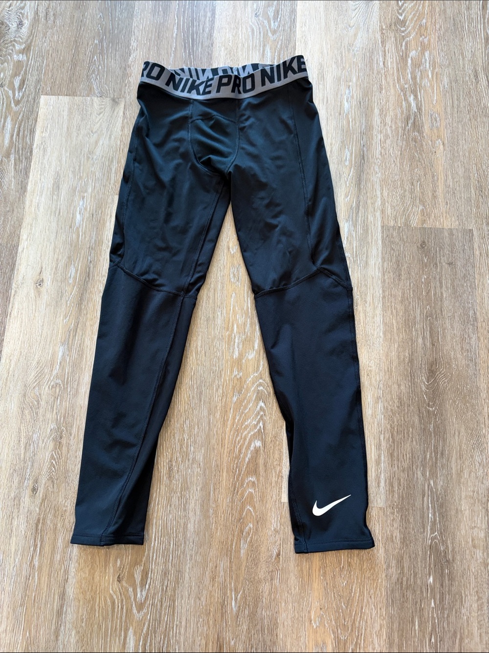 Nike Black Kids' Performance Leggings with Logo Waistband